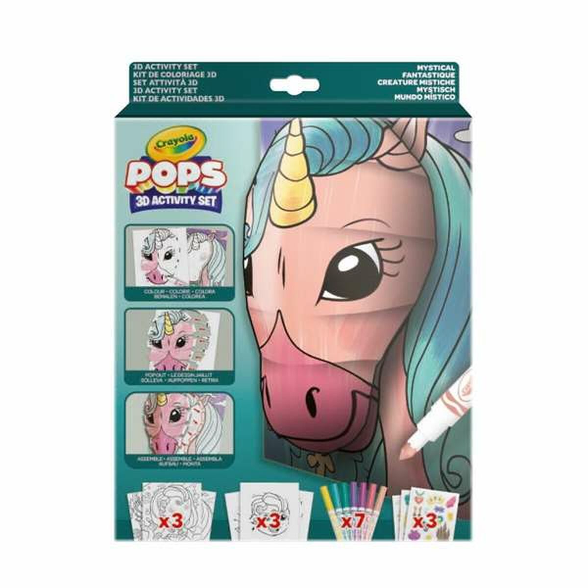 Bastelspiel Crayola 3D Color Pops Einhorn