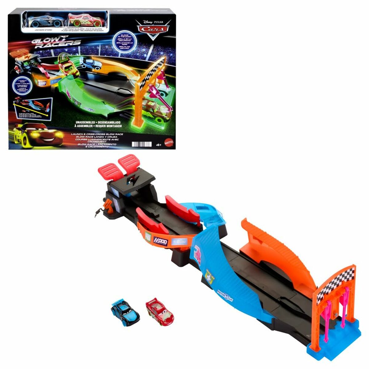 Piste Abschussrampe Cars Glow Racers Glow in the Dark