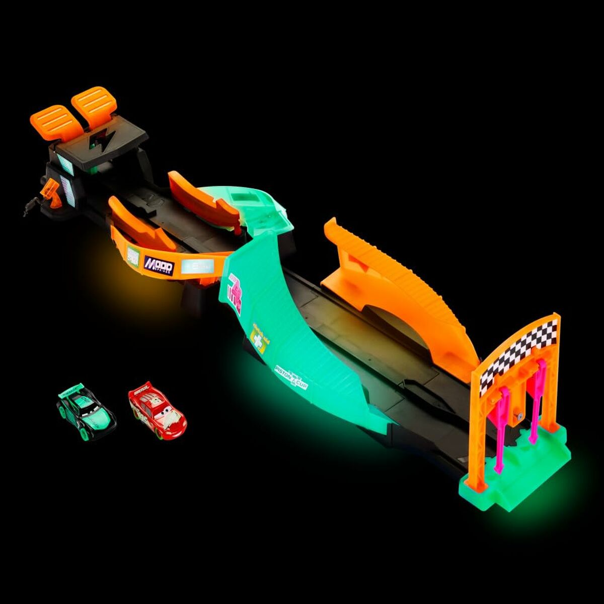 Piste Abschussrampe Cars Glow Racers Glow in the Dark