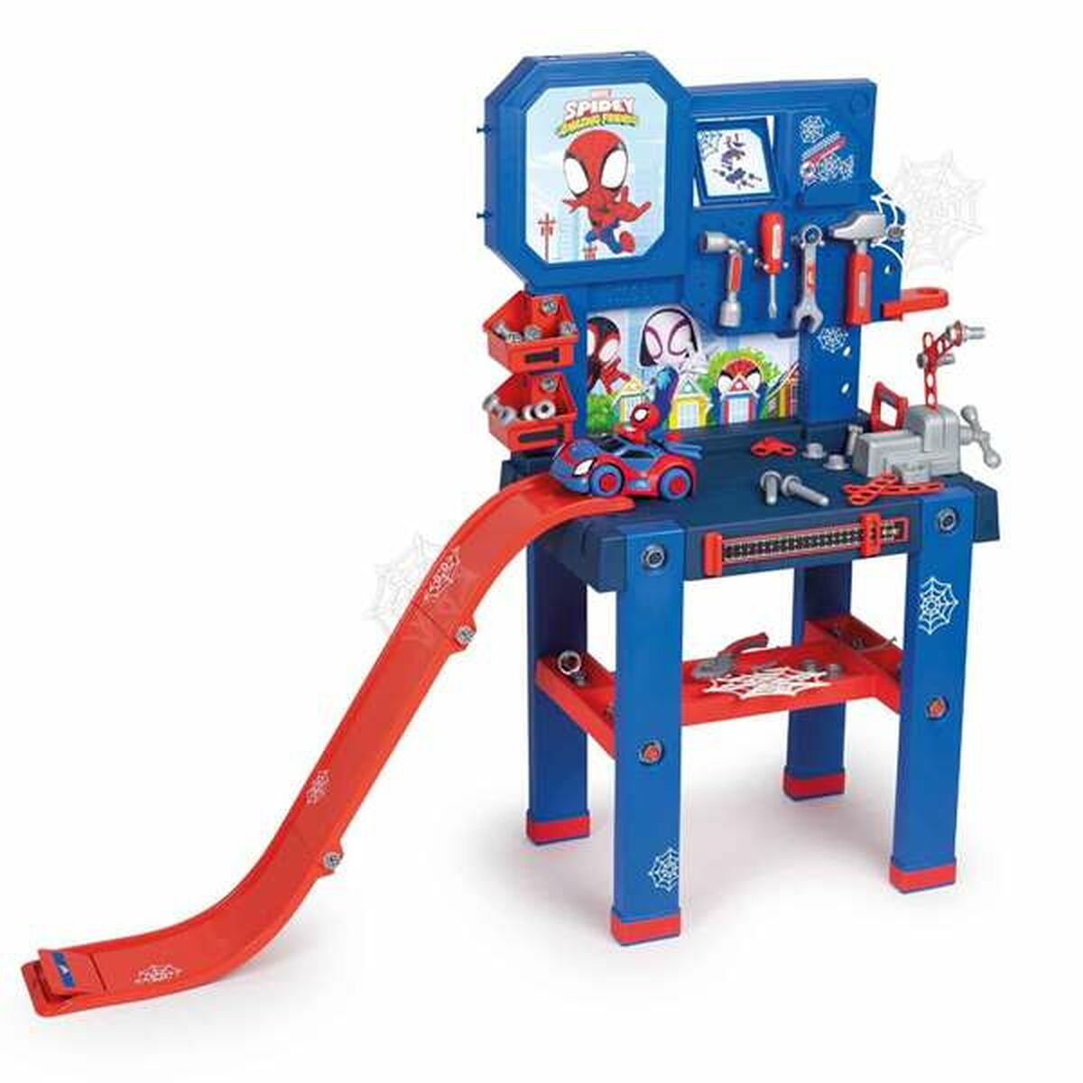 Werkbank mit Werkzeugen Spidey Spielzeug 110 x 110 x 34 cm