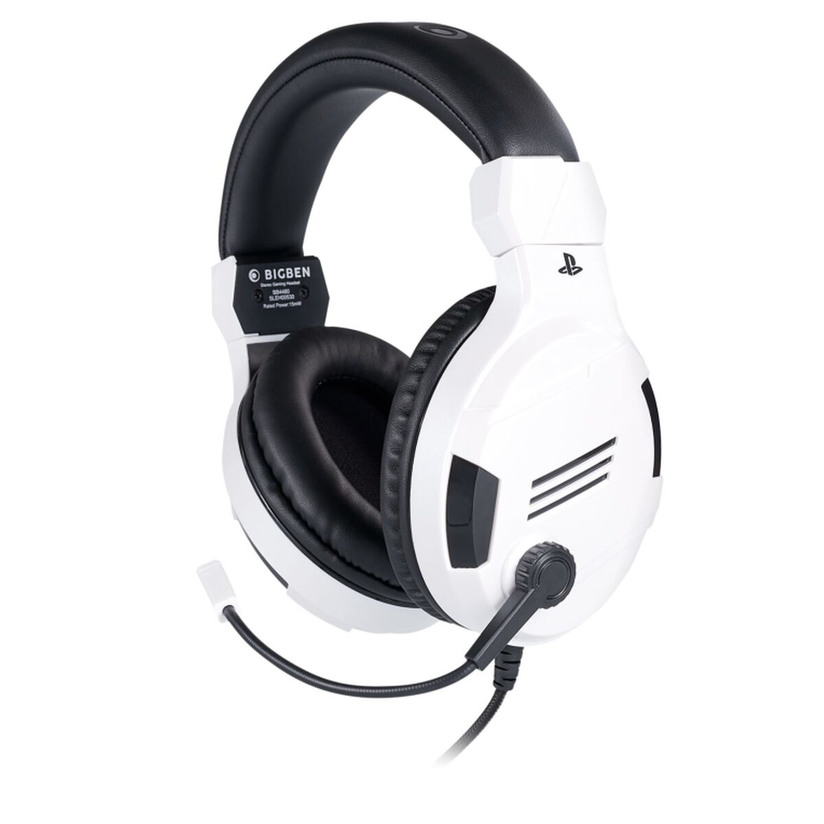 Gaming Headset mit Mikrofon Bigben PS4OFHEADSETV3WHITE Schwarz/Weiß