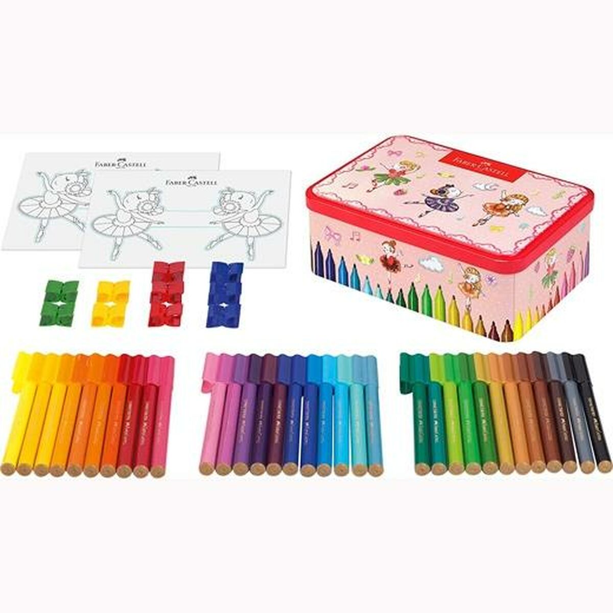 Marker-Set Faber-Castell Connector Metallbox Ballerina Bunt (9 Stück)