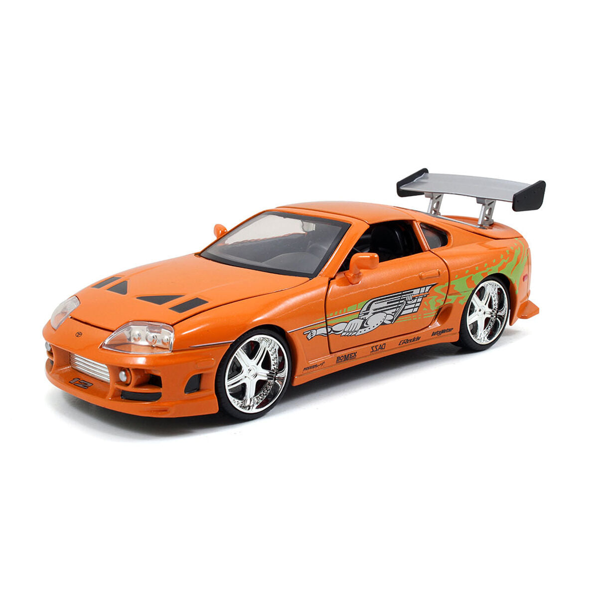 Playset Fast & Furious Brian & Toyota Supra 2 Stücke