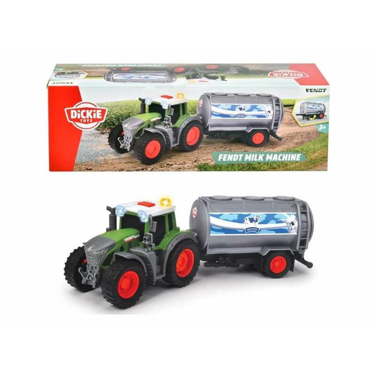 Spielzeugtraktor Dickie Toys Fendt Milk Machine 26 cm