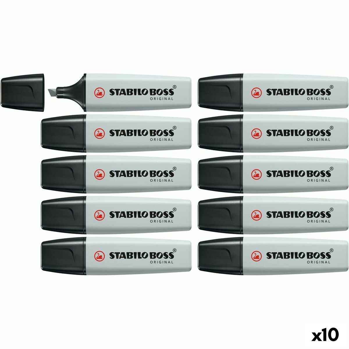 Textmarker Stabilo Boss Grau 10 Stücke