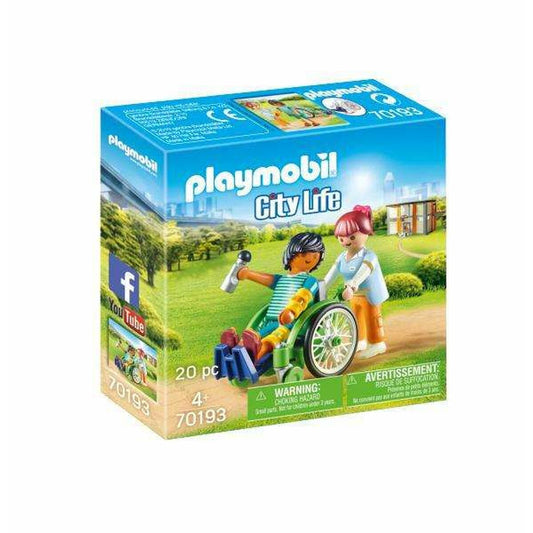 Playset Playmobil City Life Patient in Wheelchair 20 Stücke