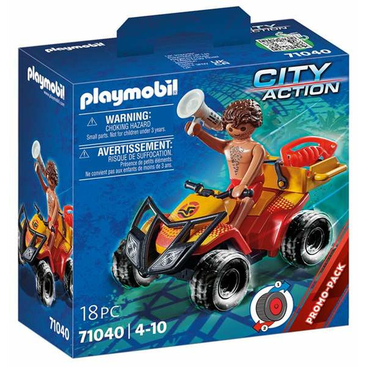 Playset Playmobil City Action Rescue Quad  18 Stücke 71040