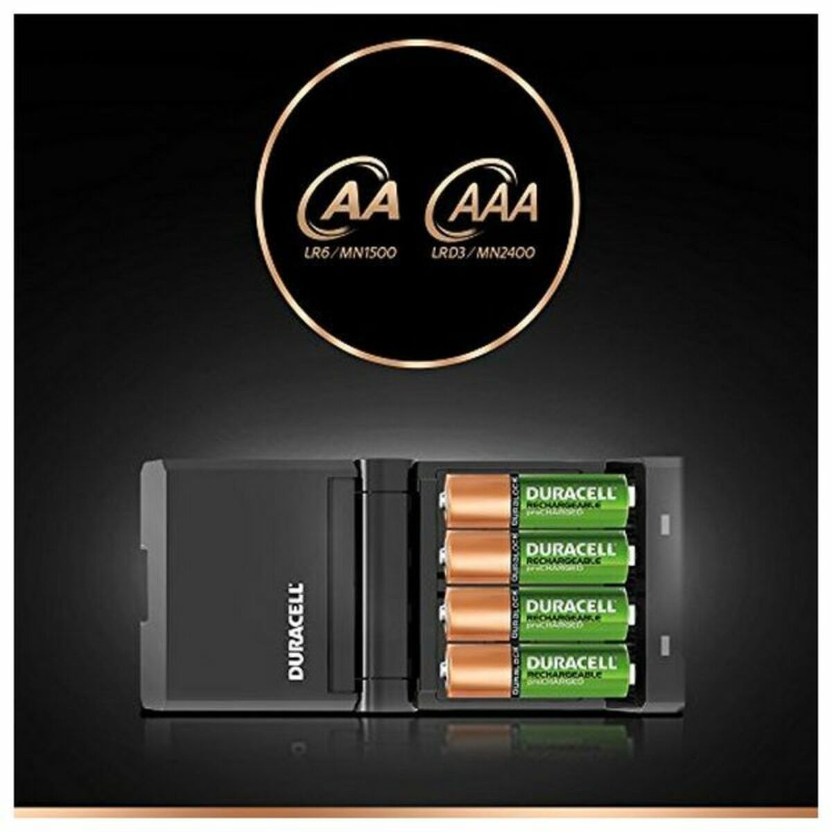 Ladegerät + Akkus DURACELL CEF27EU 2 x AA + 2 x AAA 1700 mAh 750 mAh