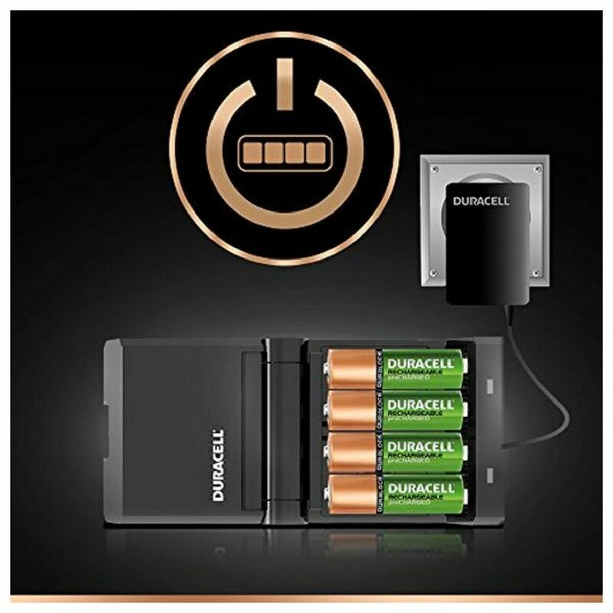 Ladegerät + Akkus DURACELL CEF27EU 2 x AA + 2 x AAA 1700 mAh 750 mAh