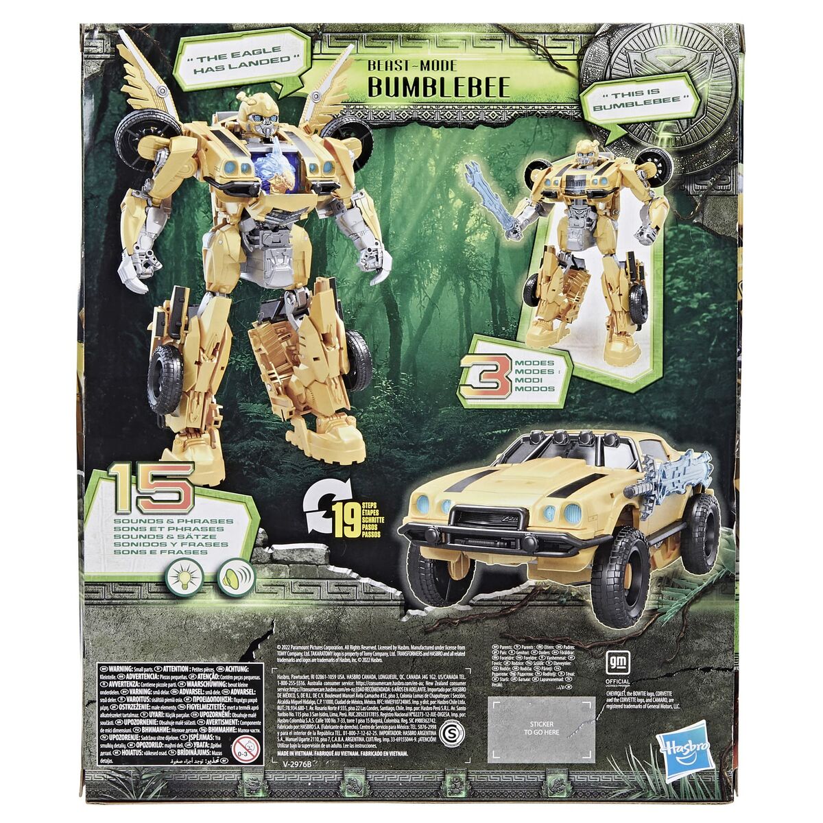 Umwandelbarer Super-Roboter Transformers Beast Mode Bumblebee Lichter Sound Zubehör 28 cm