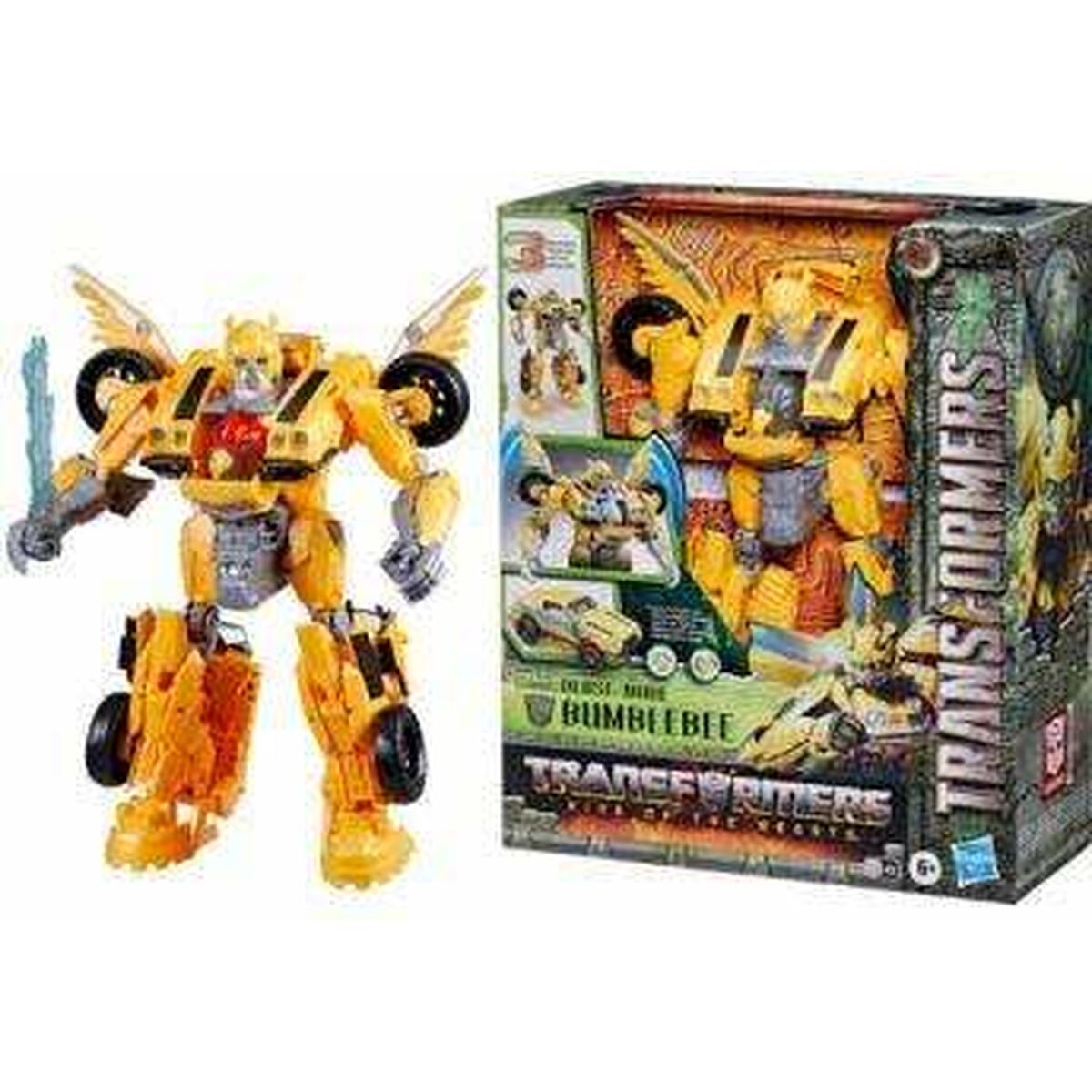 Umwandelbarer Super-Roboter Transformers Beast Mode Bumblebee Lichter Sound Zubehör 28 cm