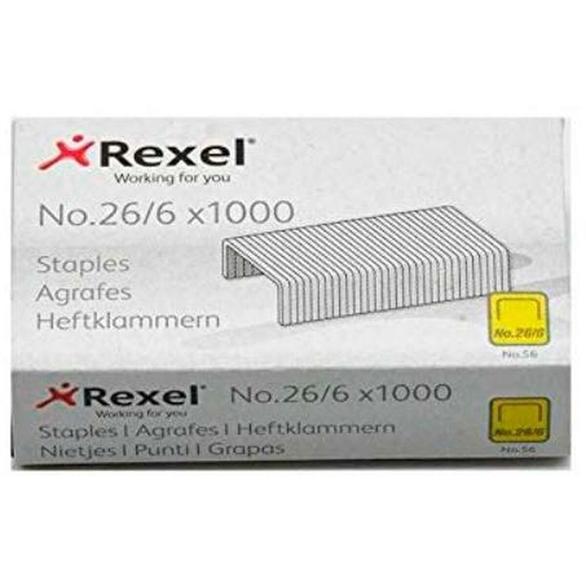 Heftklammern Rexel 1000 Stücke 26/6 (20 Stück)