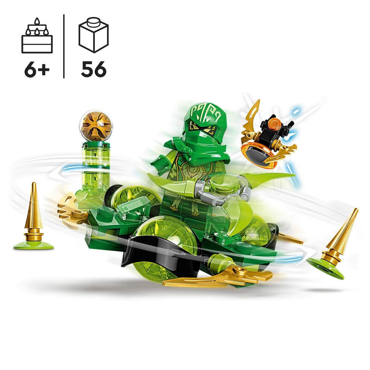 Playset Ninjago : Lloy's Dragon Power Spin Lego 71779 56 Stücke