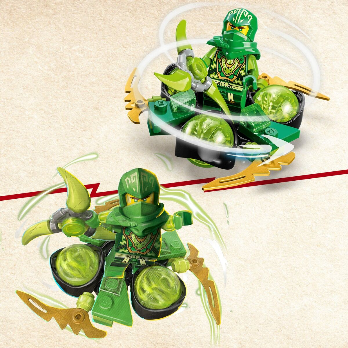 Playset Ninjago : Lloy's Dragon Power Spin Lego 71779 56 Stücke