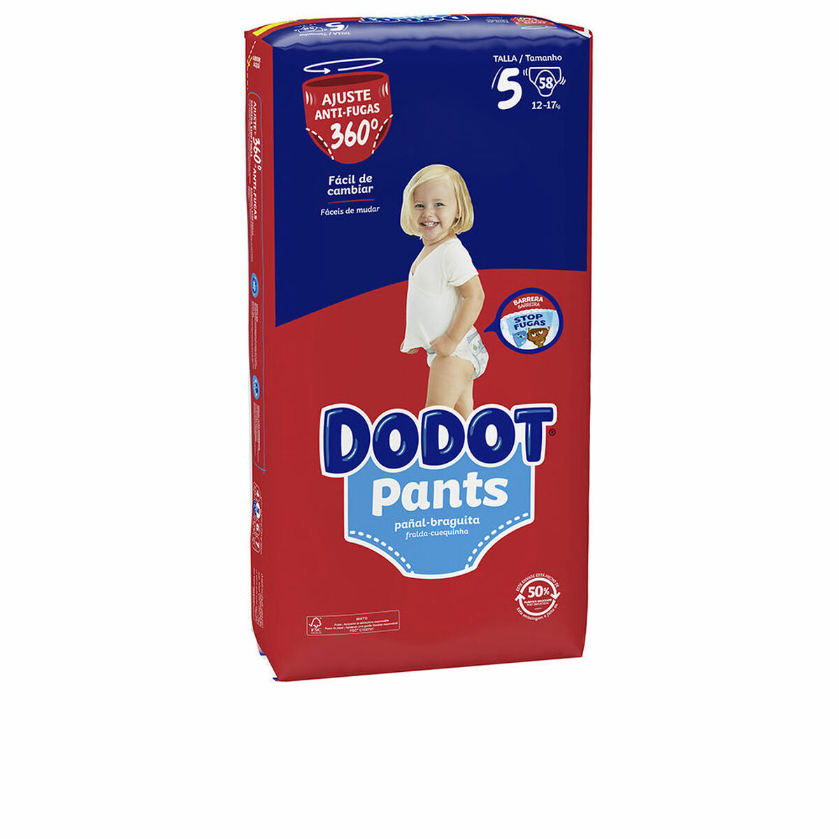 Windeln Dodot Pants Höschen Größe 5 (58 Stück)