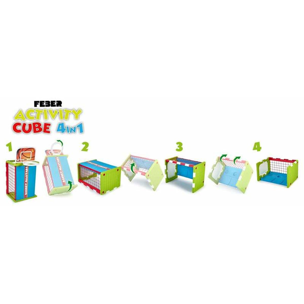 Geschicklichkeitsspiel Feber Activity Cube 4 in 1 Multisport