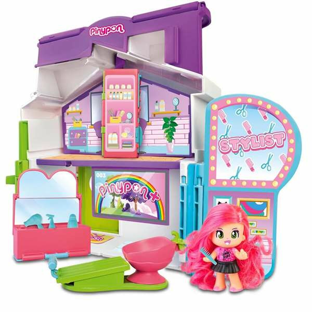 Playset Pinypon Chef & Stylist & High School 3 in 1