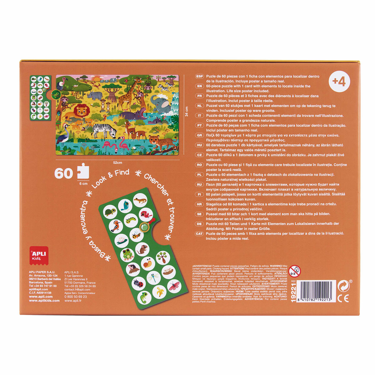 Puzzle Apli Observation Jungle 60 Stücke