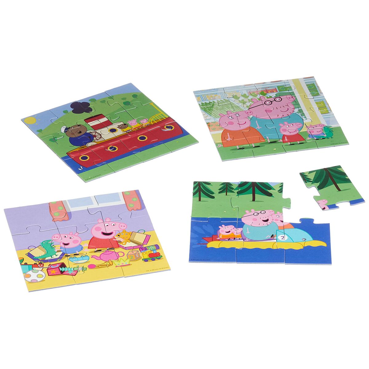 Set mit 4 Puzzeln   Peppa Pig Cosy corner         16 x 16 cm