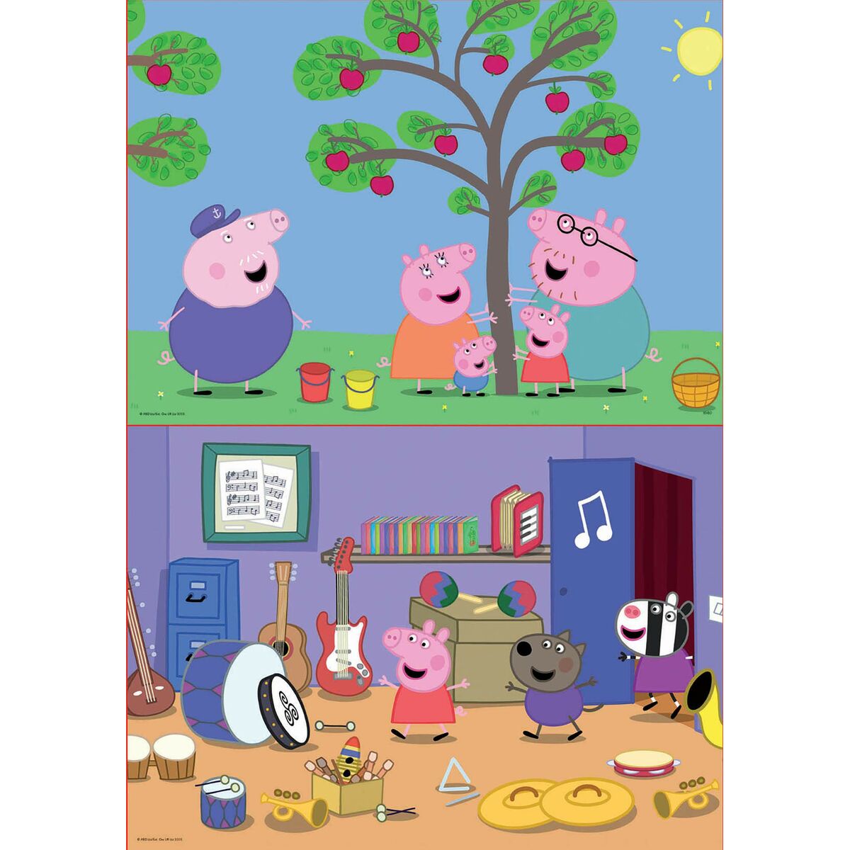 Set mit 2 Puzzeln   Peppa Pig         48 Stücke 28 x 20 cm