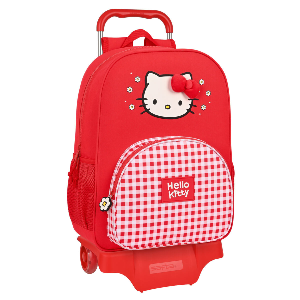 Schulrucksack mit Rädern Hello Kitty Spring Rot (33 x 42 x 14 cm)