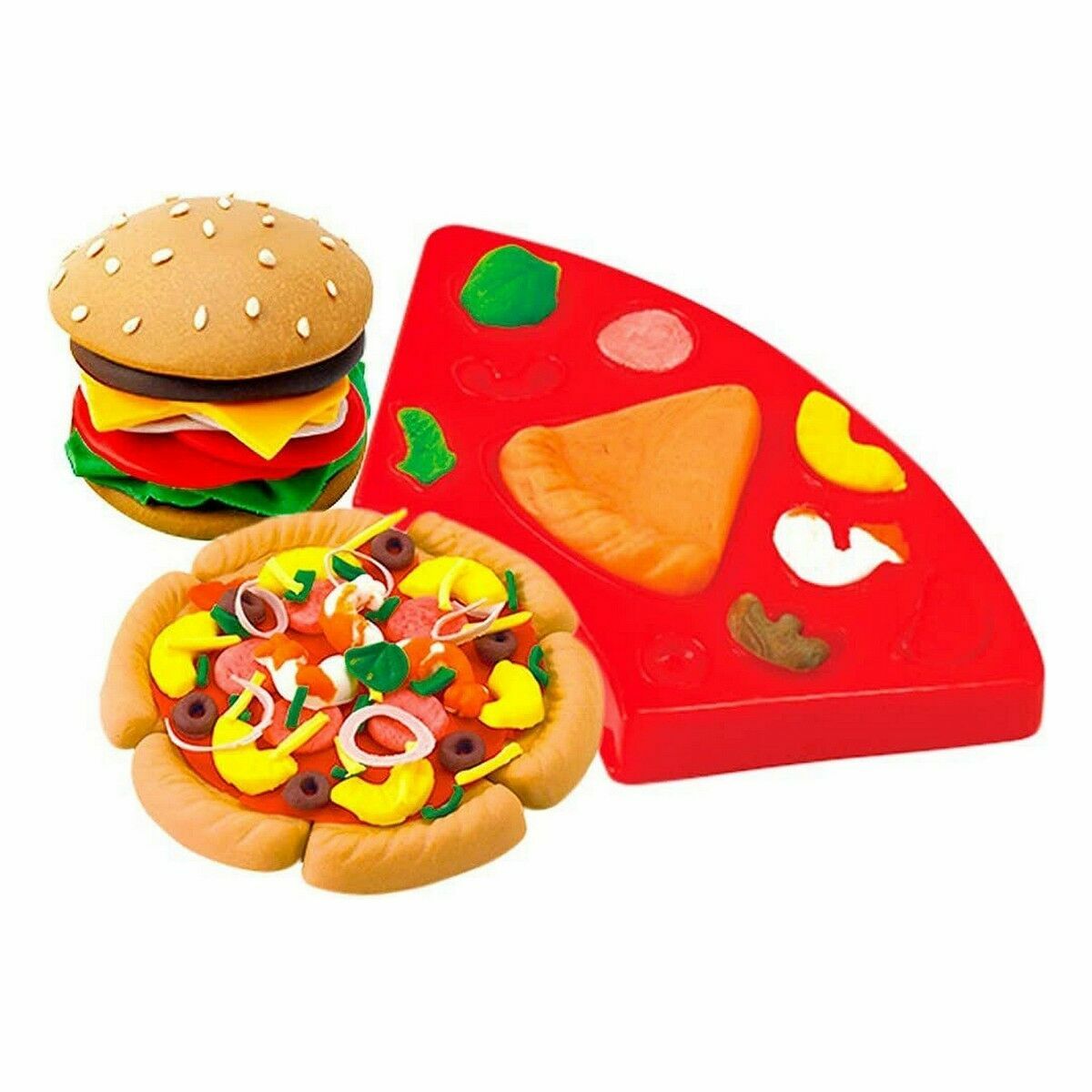 Knetspiel Colorbaby Burger & Sandwich Bunt (19 Stücke)