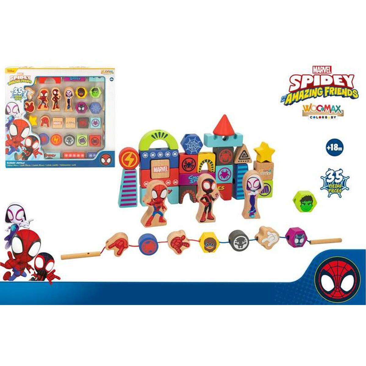 Playset Spidey Amazing Friends & Friends Holz 35 Stücke