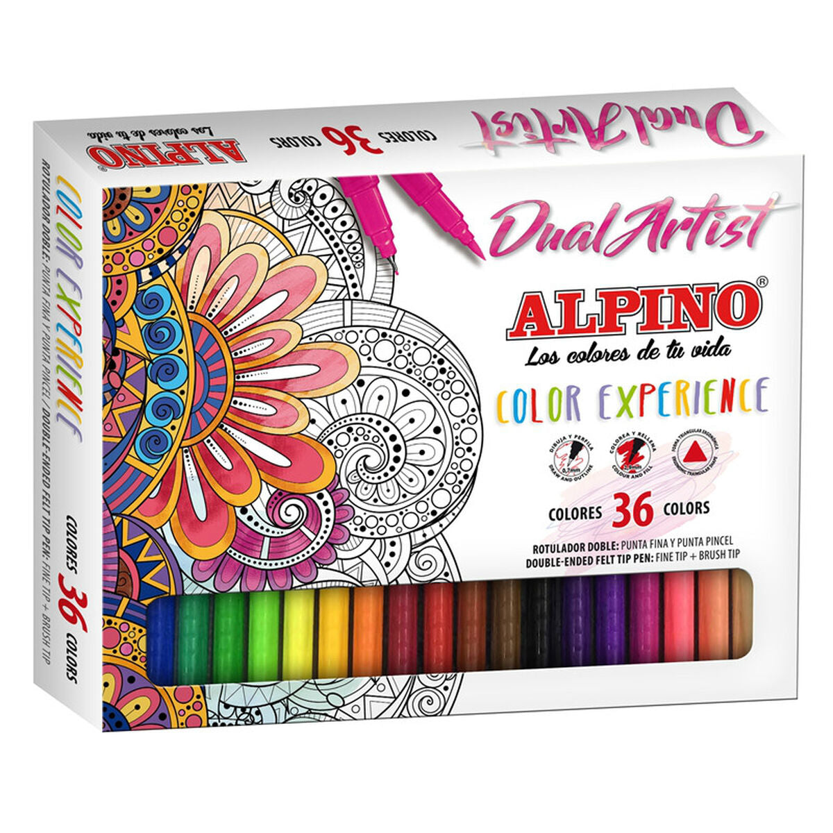 Marker-Set Alpino Dual Artist Bunt 36 Stücke