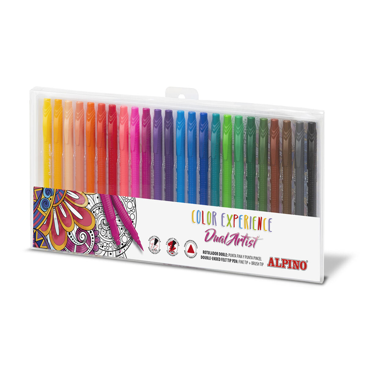 Marker-Set Alpino Color Experience Dual Artist Zweifachem Ende 24 Stücke