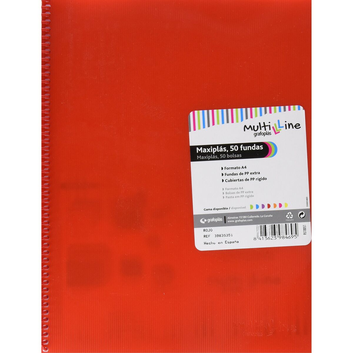 Ordnungsmappe Grafoplas Multiline Maxiplas Rot A4