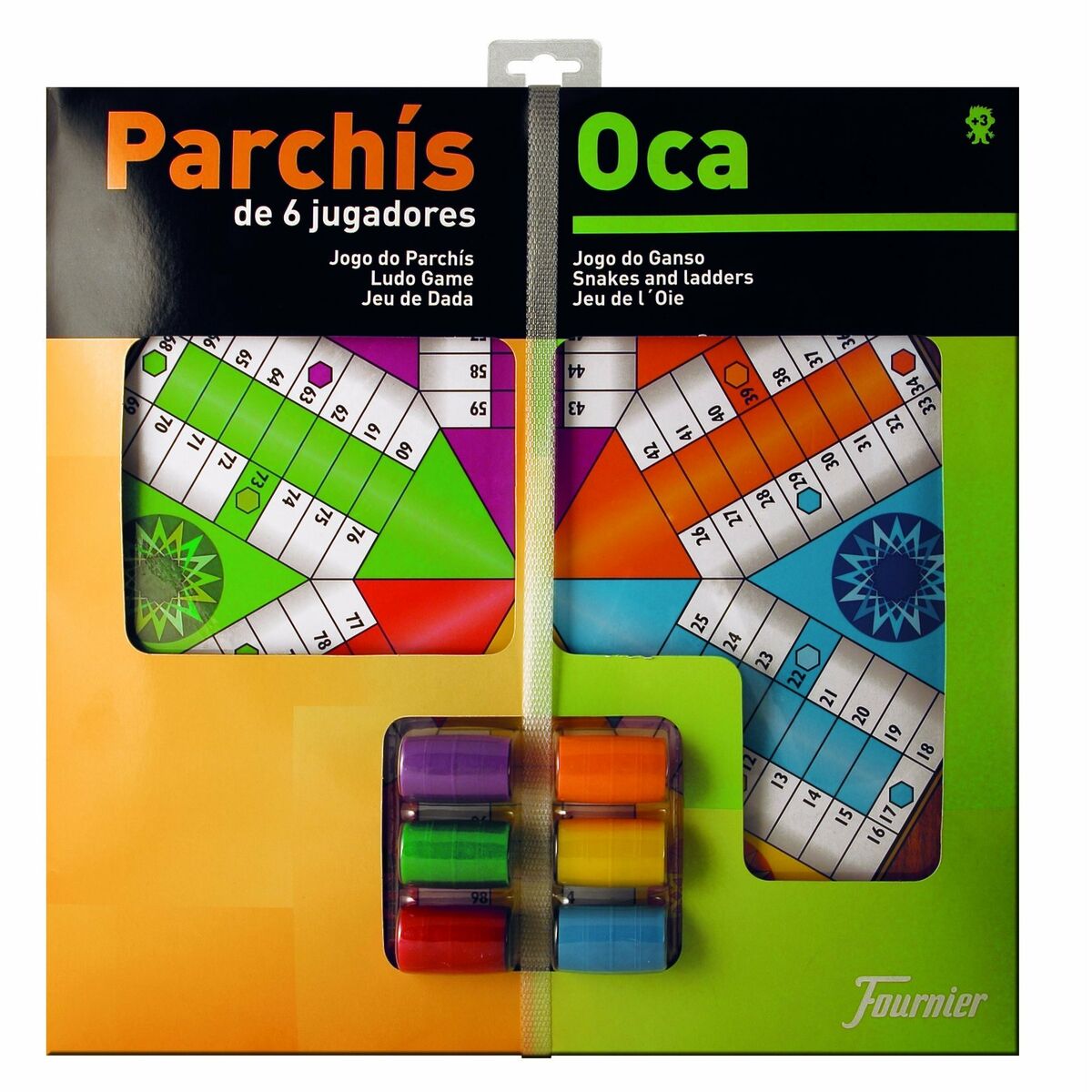 Parchís-Oca Spielbrett Fournier 40 x 40 cm