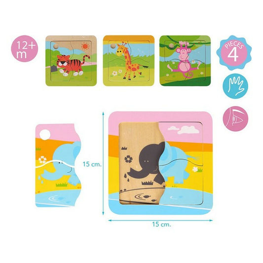 Puzzle Kiokids 4 pcs (15 x 15 cm)