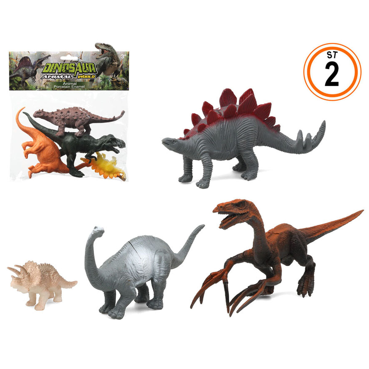 Set Dinosaurier 23 x 16 cm