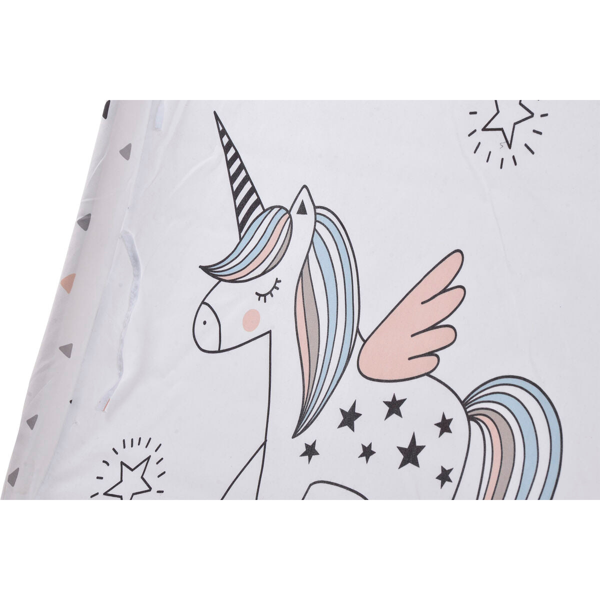 Zelt DKD Home Decor Baumwolle Holz Einhorn (110 x 110 x 106 cm)