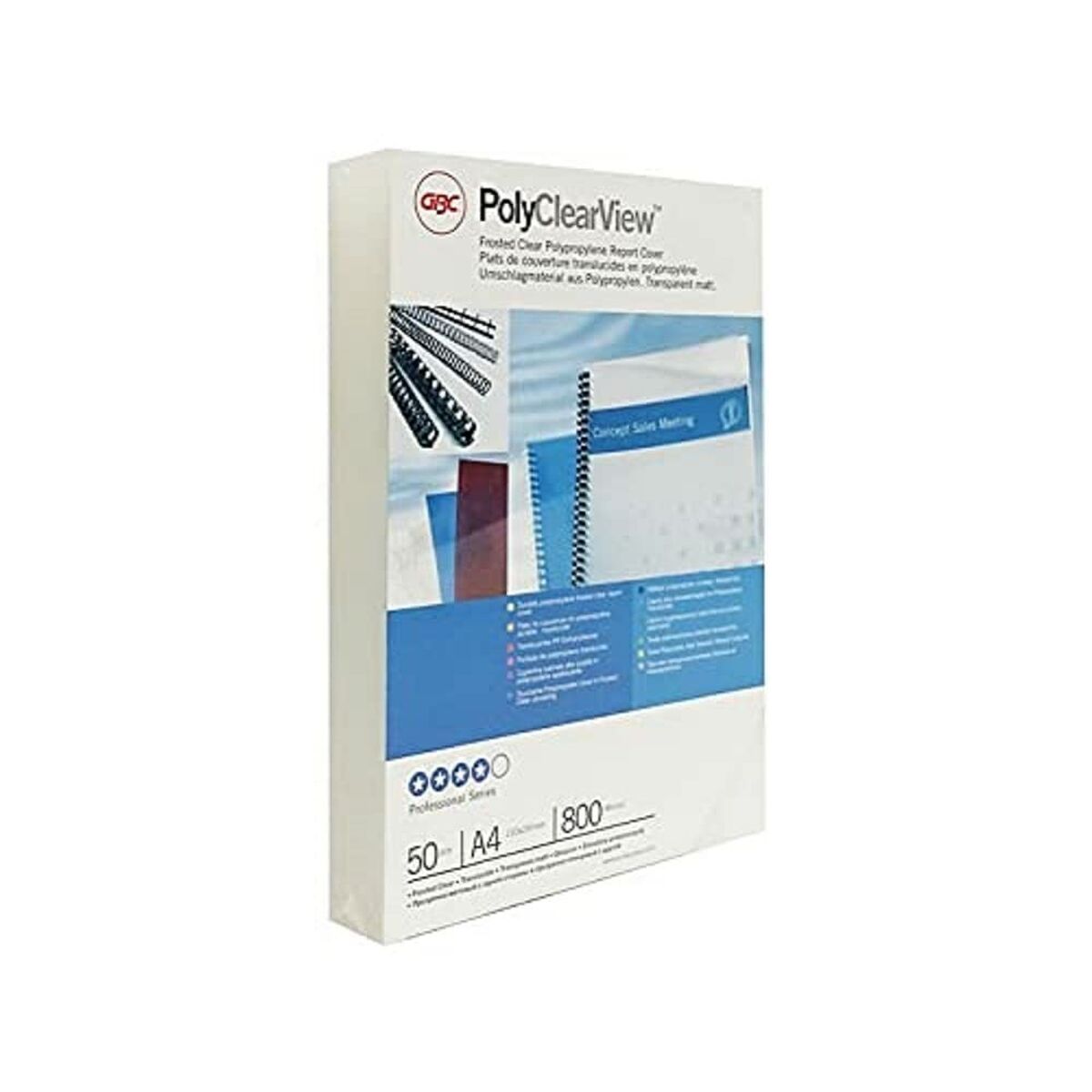 Buchbinderhüllen GBC PolyClearView Durchsichtig A4 Polypropylen