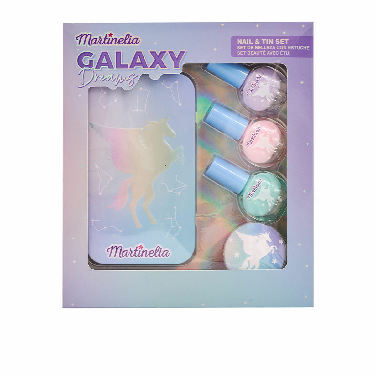 Schminkset für Kinder Martinelia Galaxy Dreams Nails Tin Box 5 Stücke (5 Stück)