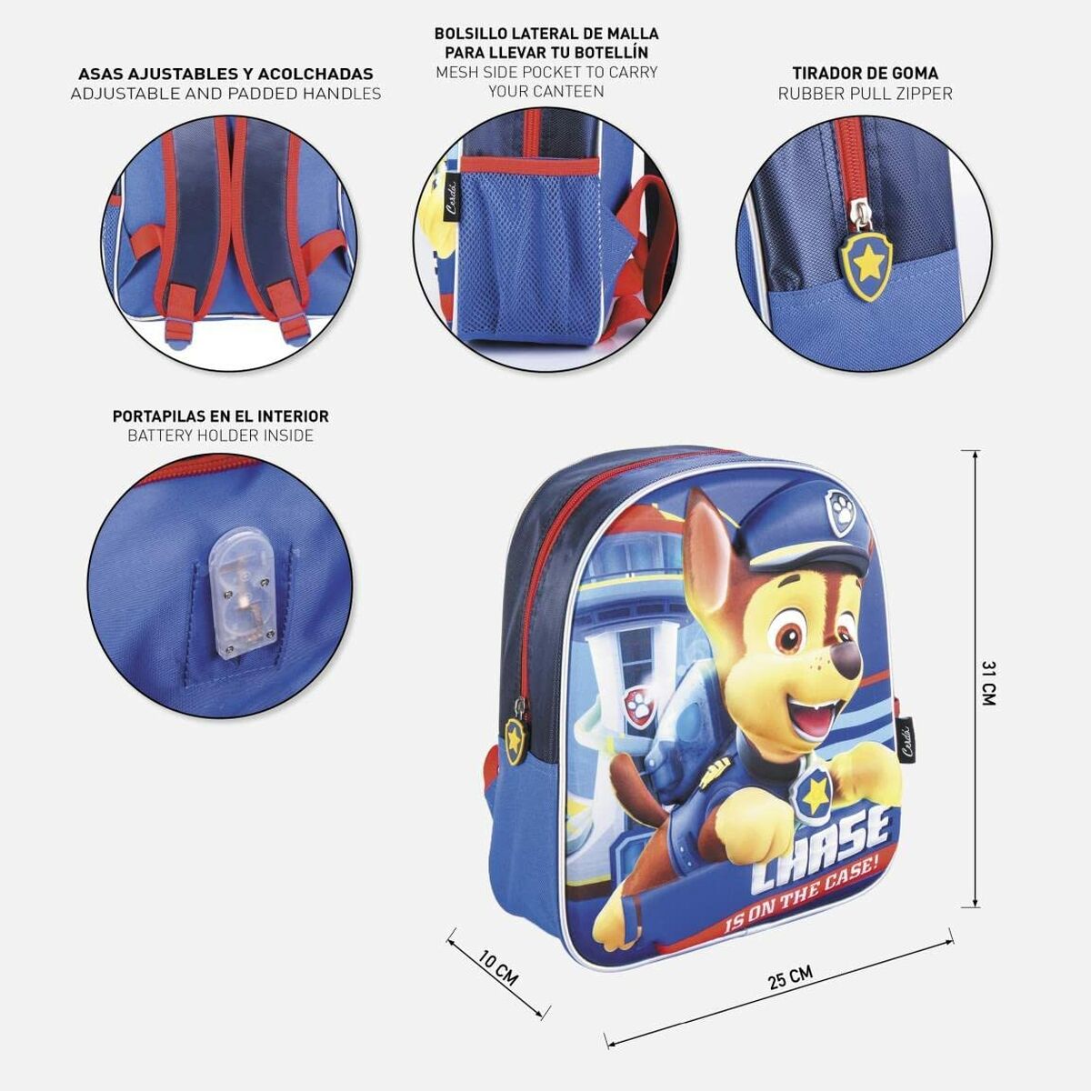 Schulrucksack The Paw Patrol Dunkelblau (25 x 31 x 10 cm)