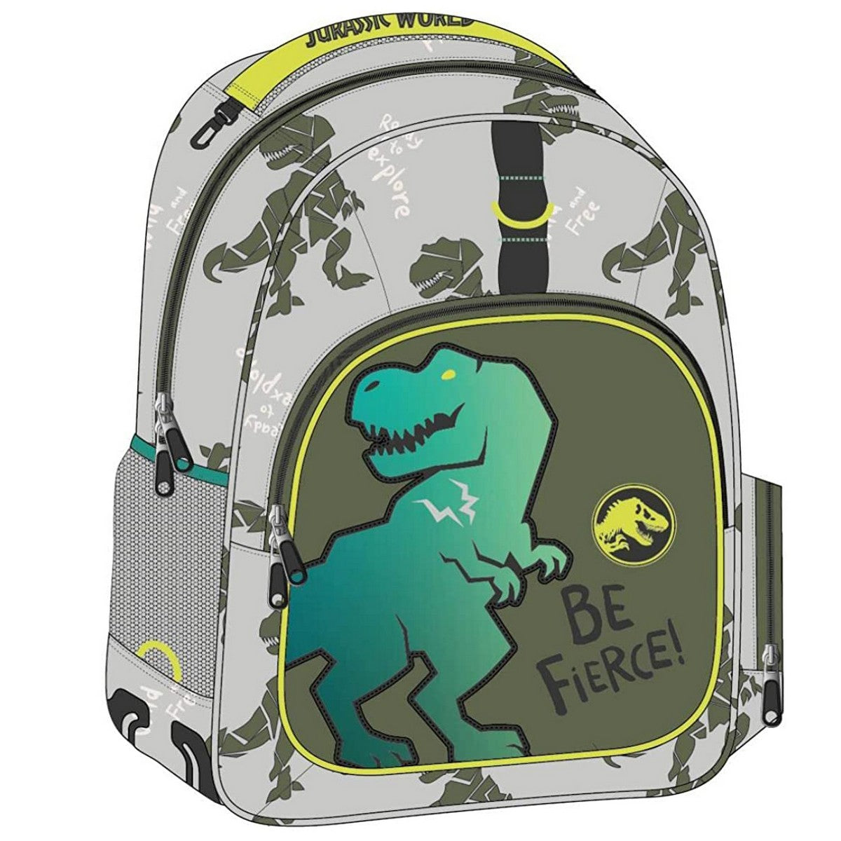 Schulrucksack Jurassic Park grün (32 x 15 x 42 cm)