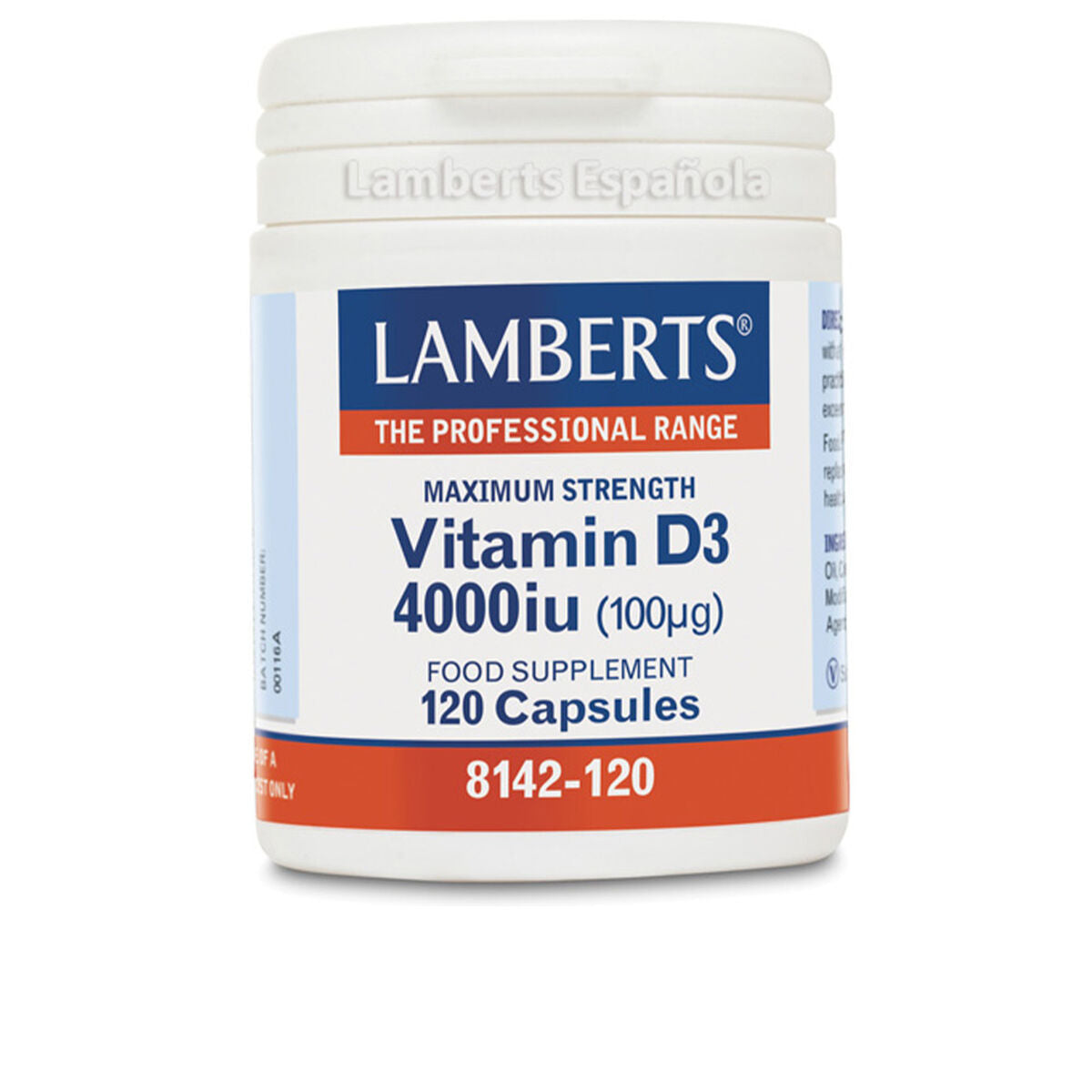 Kapseln Lamberts Vitamin D3 (120 uds)