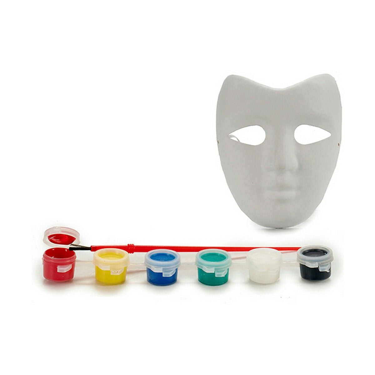 Bastelset Maske Weiß (12 Stück)