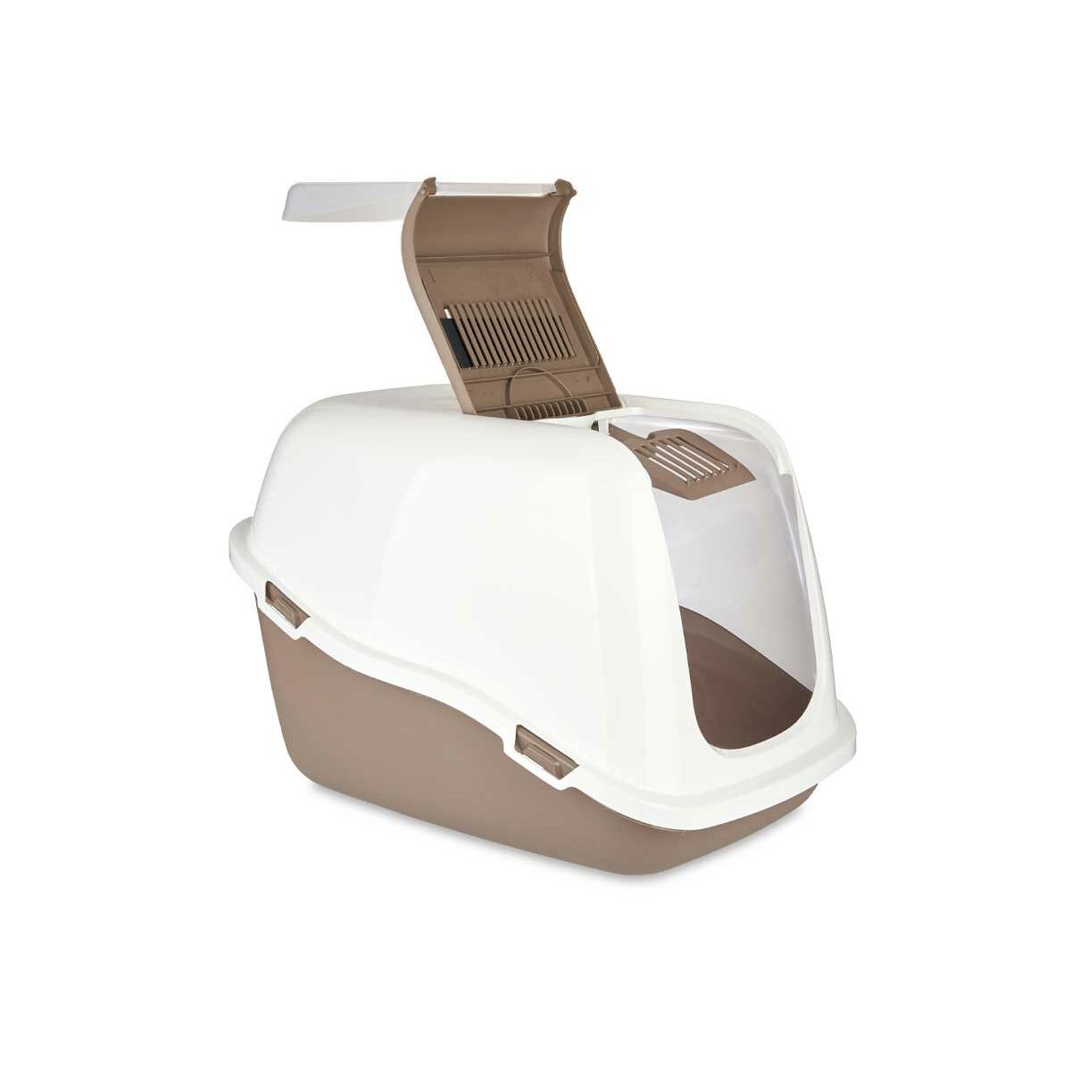 Katzentoilette Weiß Beige Kunststoff 39,7 x 57 x 39 cm (6 Stück)