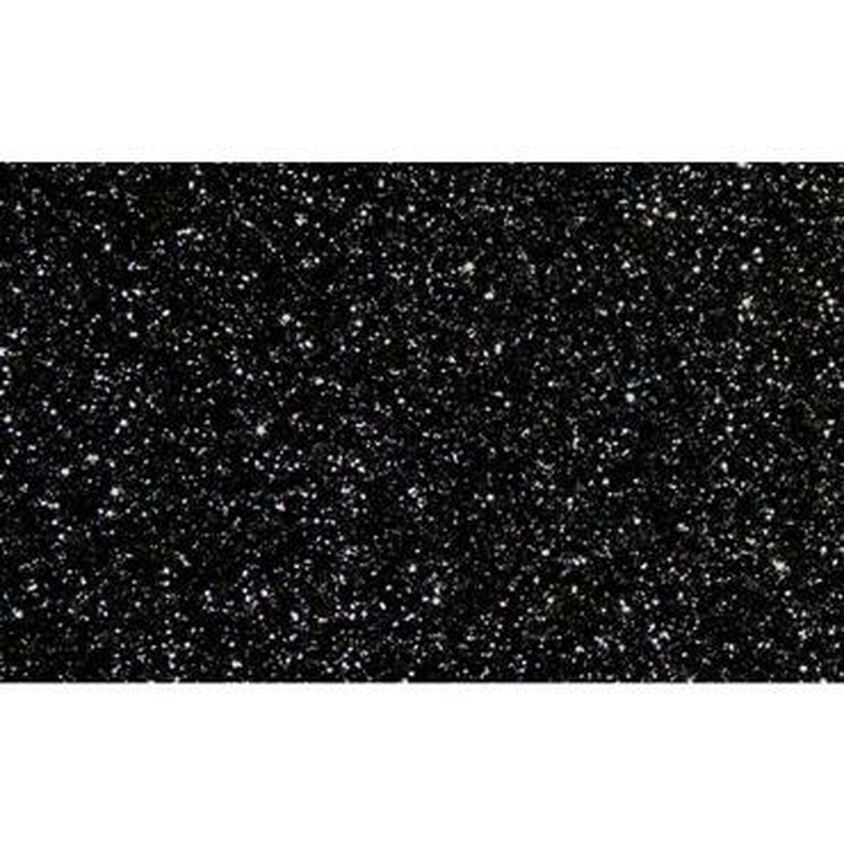 Moosgummi Fama Glitzernd Schwarz 50 x 70 cm (10 Stücke)