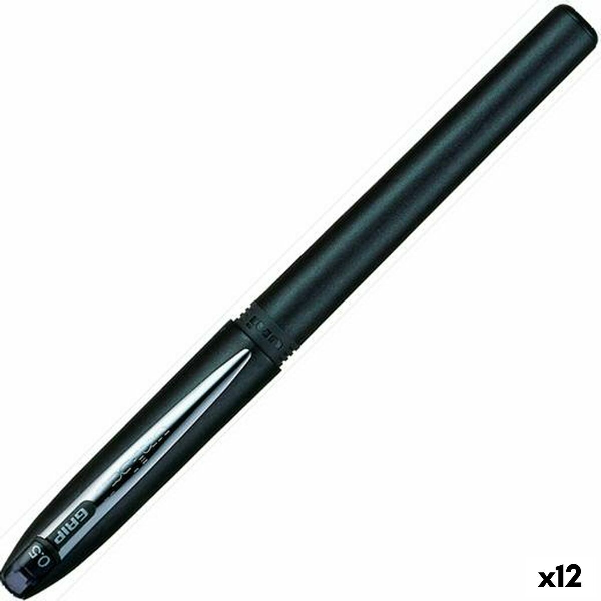 Stift Roller Uni-Ball Grip Micro UB-245 Schwarz 0,5 mm (12 Stück)