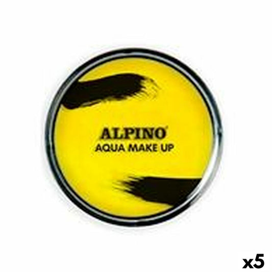 Puder Make-up Alpino Zum Wasser 14 g Gelb (5 Stück)