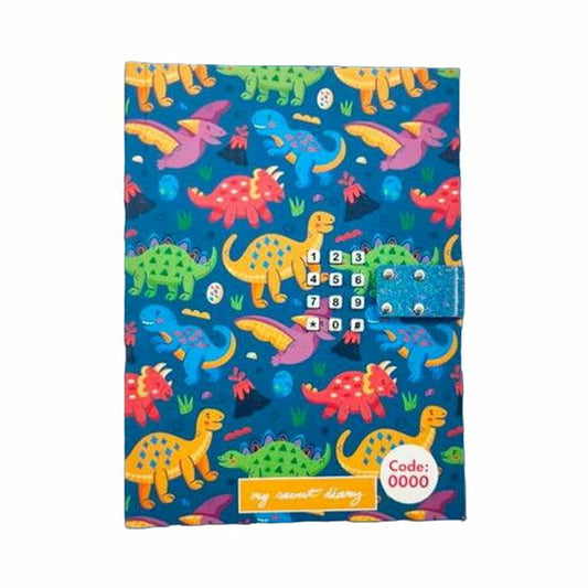 Journal mit Geheimcode Roymart Dinos 15 x 20,5 x 3 cm