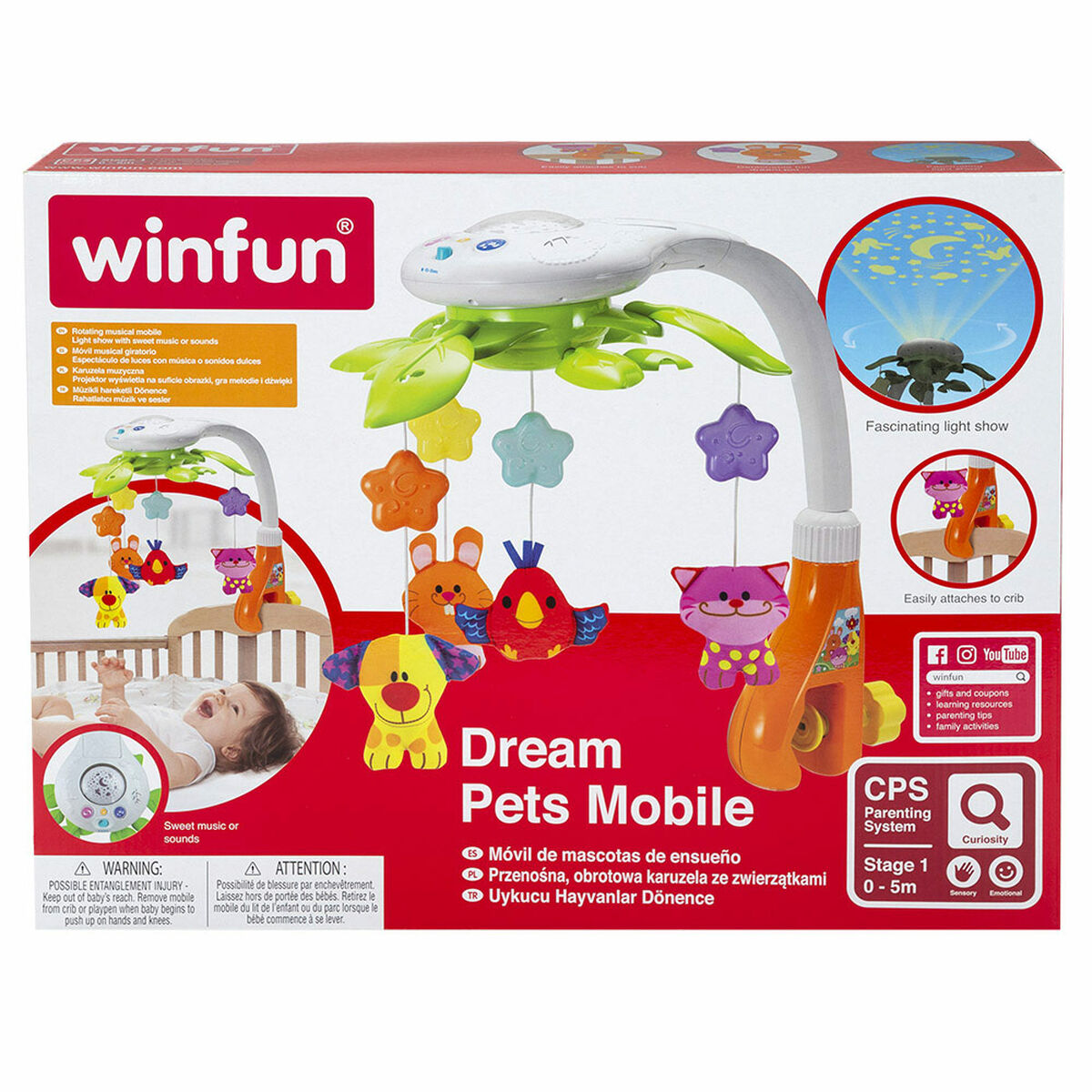 Mobiler Projektor Winfun tiere Kunststoff 33 x 49 x 30 cm (2 Stück)