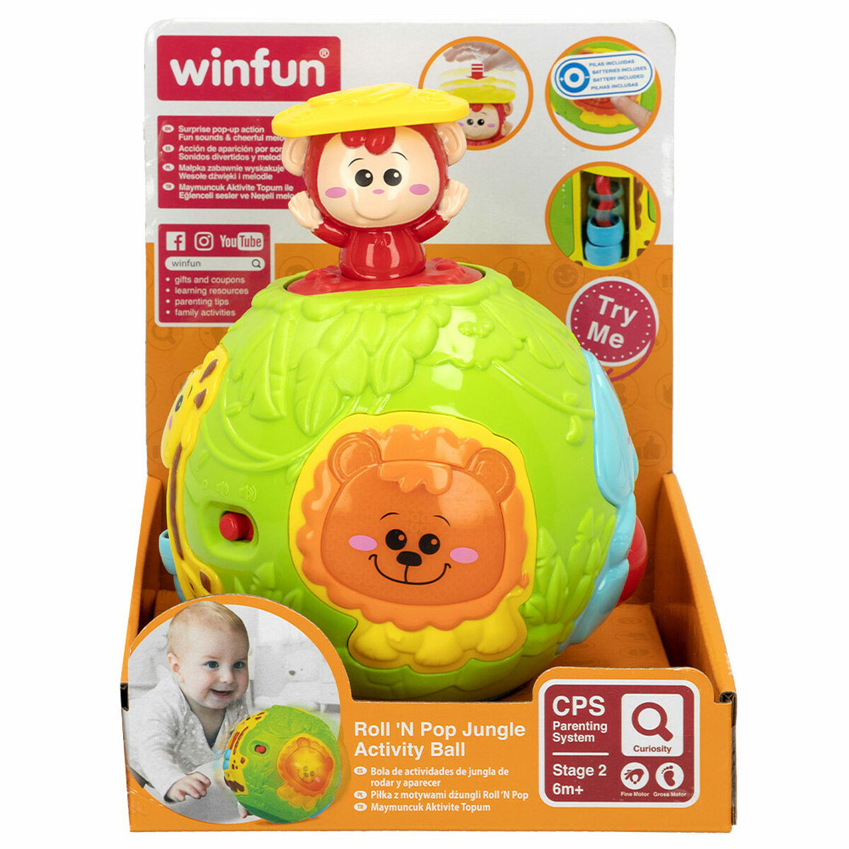 Mukikball Winfun Dschungel 14 x 14 x 14 cm (4 Stück)