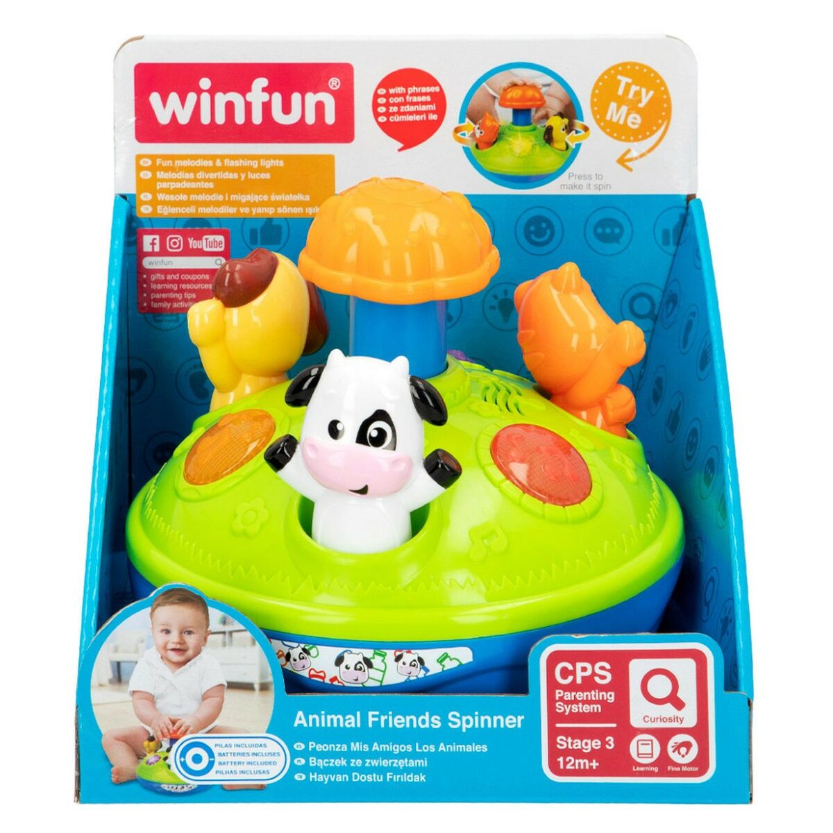 Interaktives Spielzeug für Babys Winfun tiere 18 x 15 x 18 cm (6 Stück)