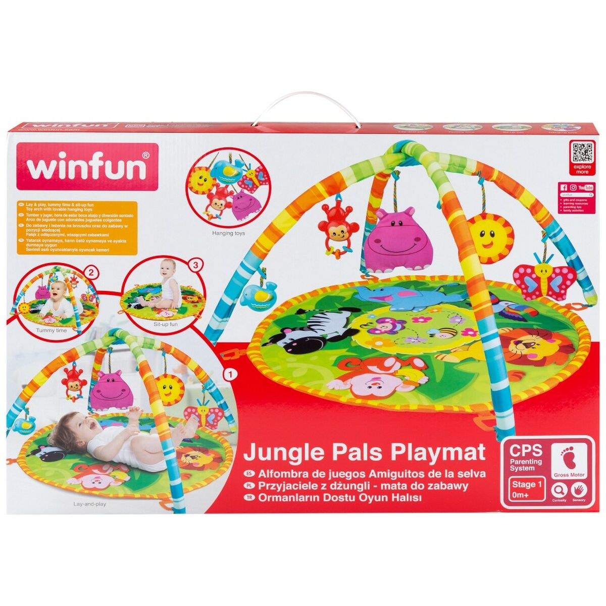 Spielmatte Winfun Dschungel Stoff (4 Stück)