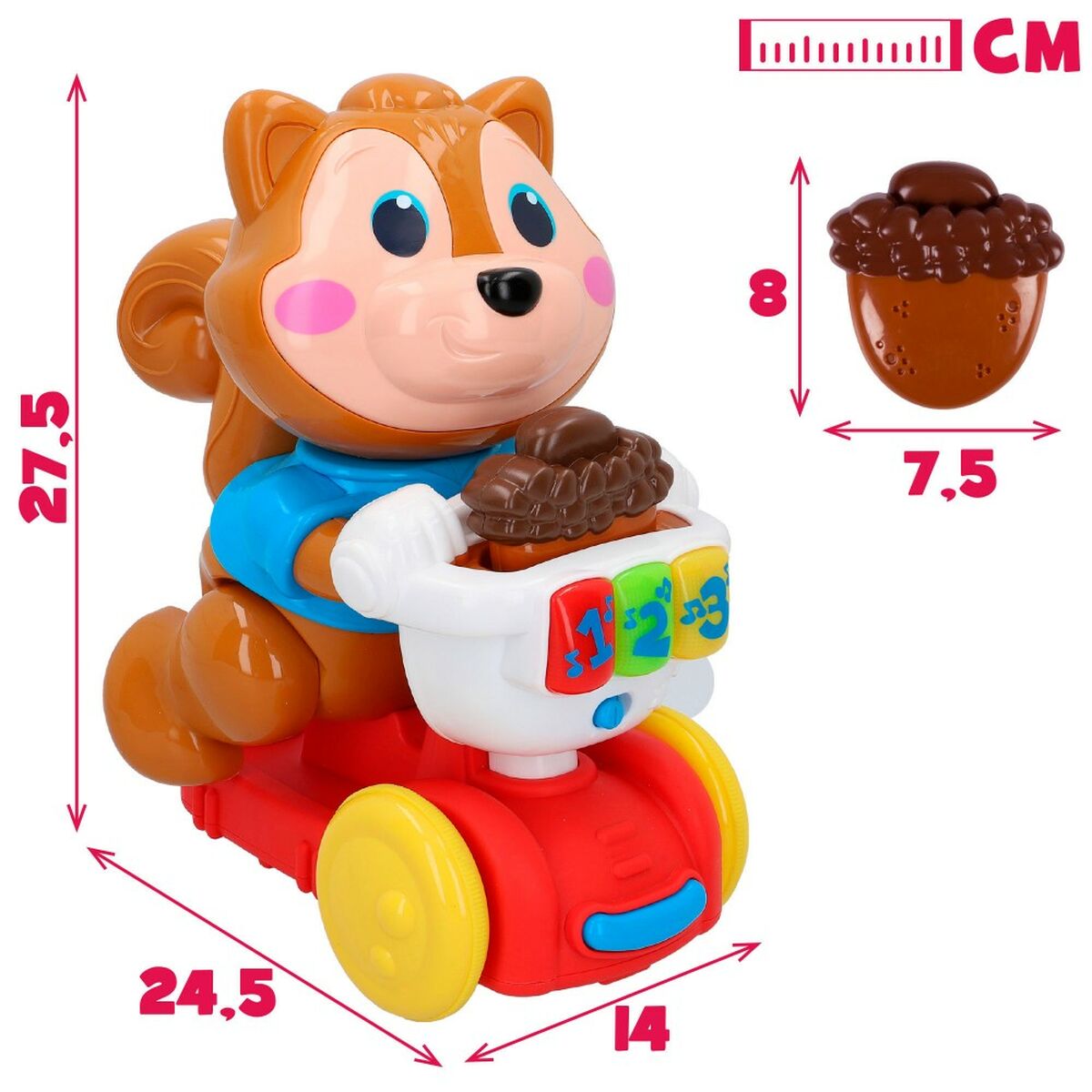 Musik-Spielzeug Winfun Eichhörnchen 24,5 x 27,5 x 14 cm (4 Stück)